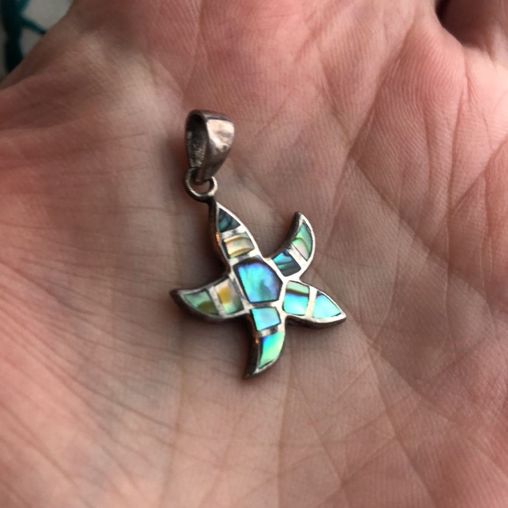 ✨Starfish pendant, Abalone & Silver - Picture 2 of 4